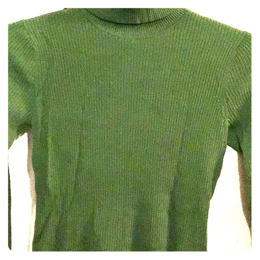 August Silk green turtleneck large